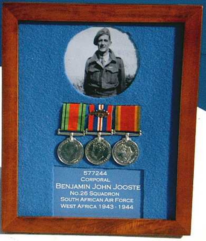 Ben Jooste 17. Medals